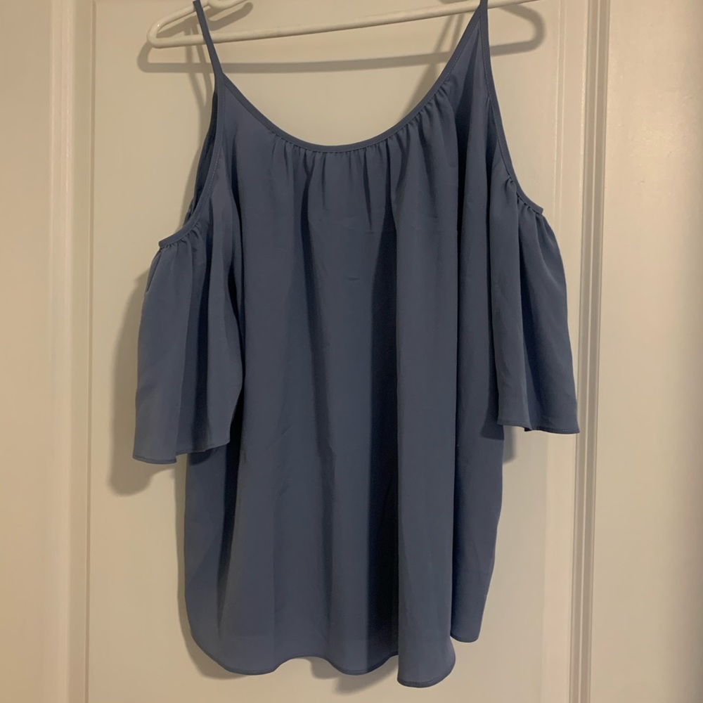 Blouse with drop short sleeve